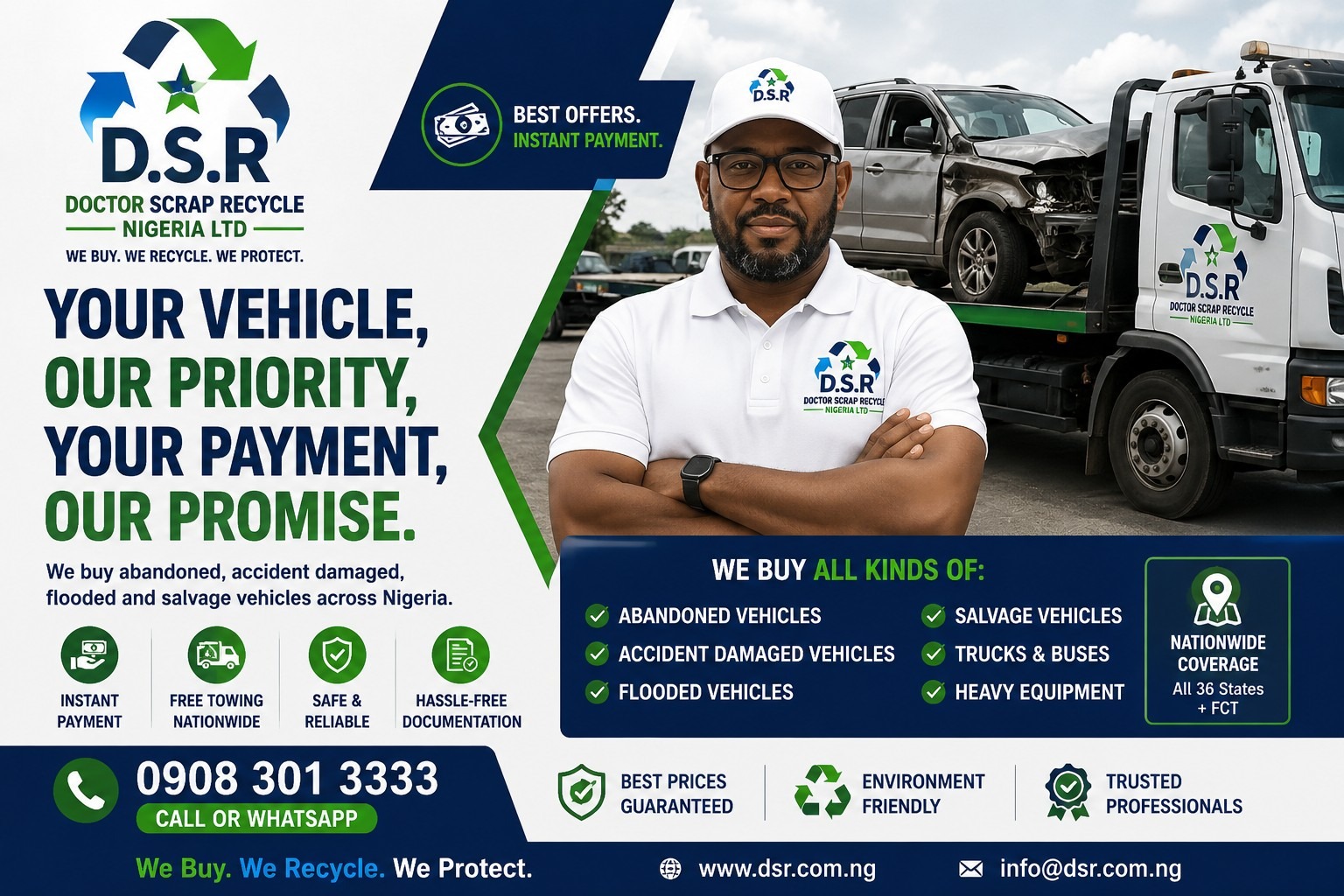 DSR promotional vehicle buying advert