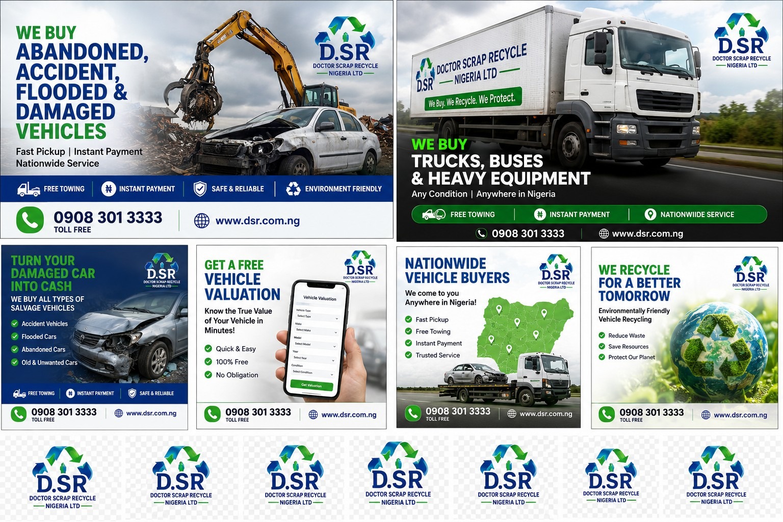 DSR abandoned, accident, flooded and damaged vehicles advert