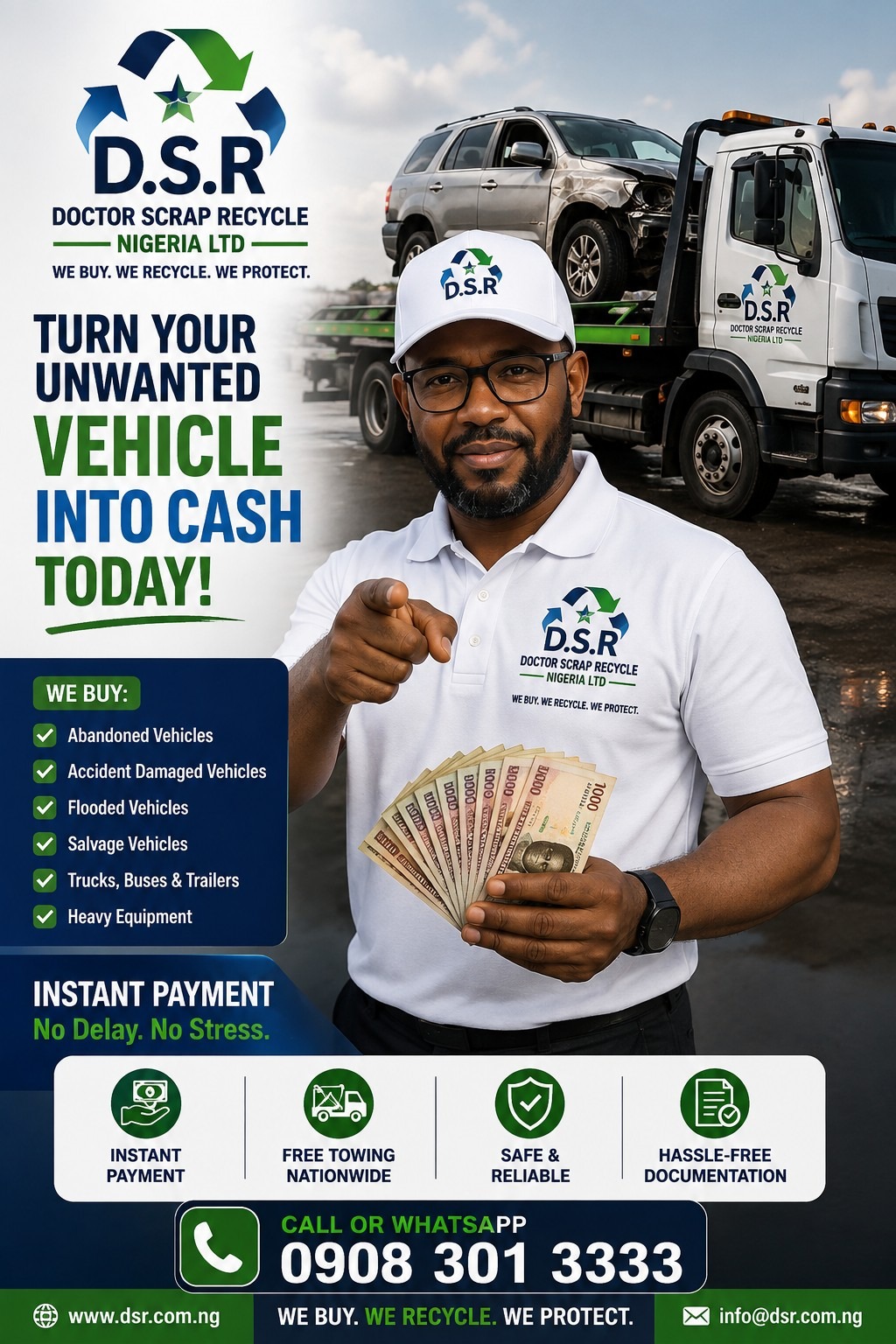DSR vehicle valuation promotional advert
